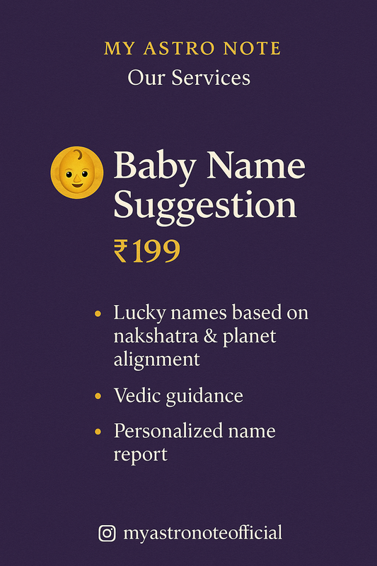 Baby Name Suggestion (Based on Nakshatra & Horoscope)